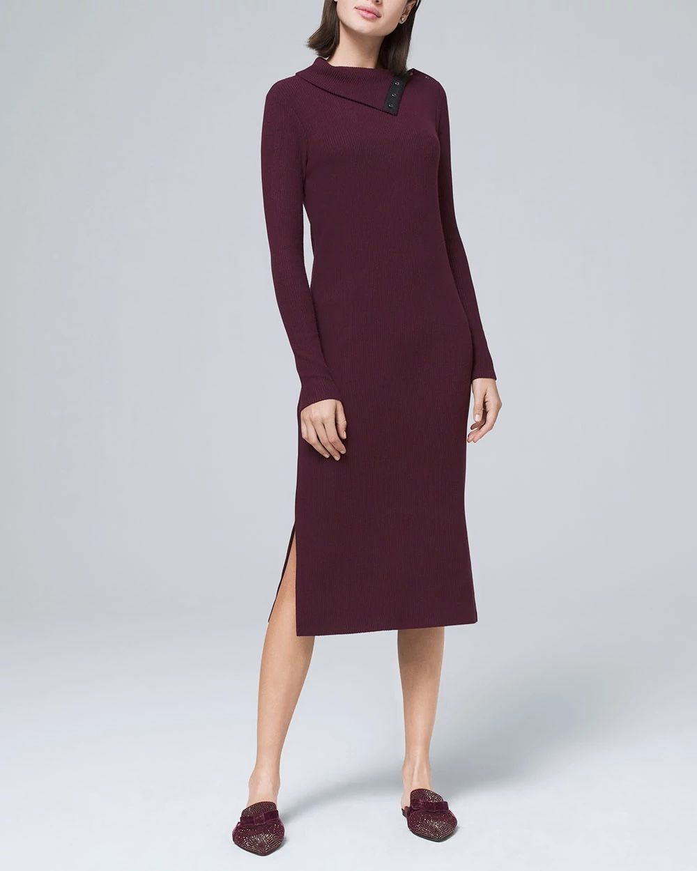 Ribbed Sweater Dress White House Black Market